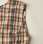 45R Broadcloth Madras Wrap Dress