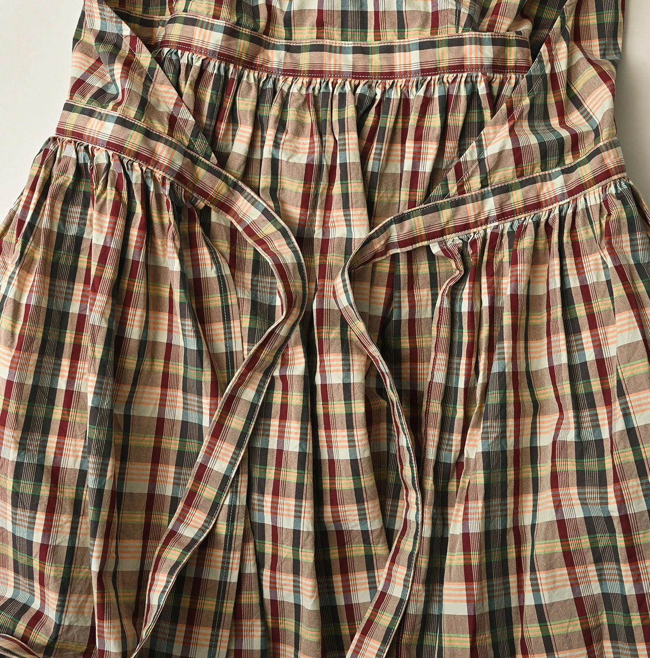 45R Broadcloth Madras Wrap Dress - Image 24