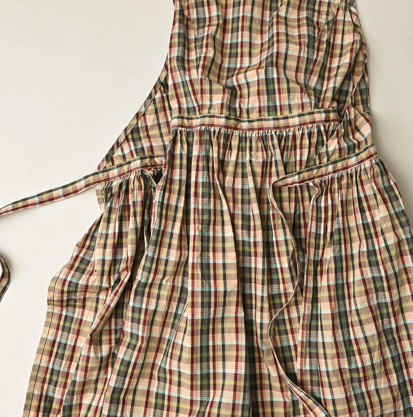 45R Broadcloth Madras Wrap Dress - Image 25