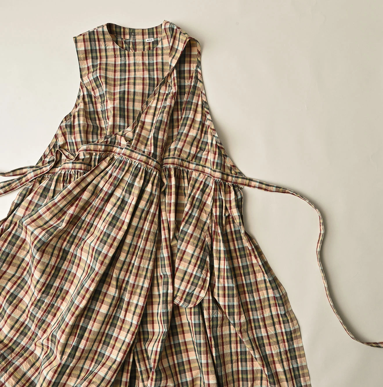 45R Broadcloth Madras Wrap Dress - Image 26