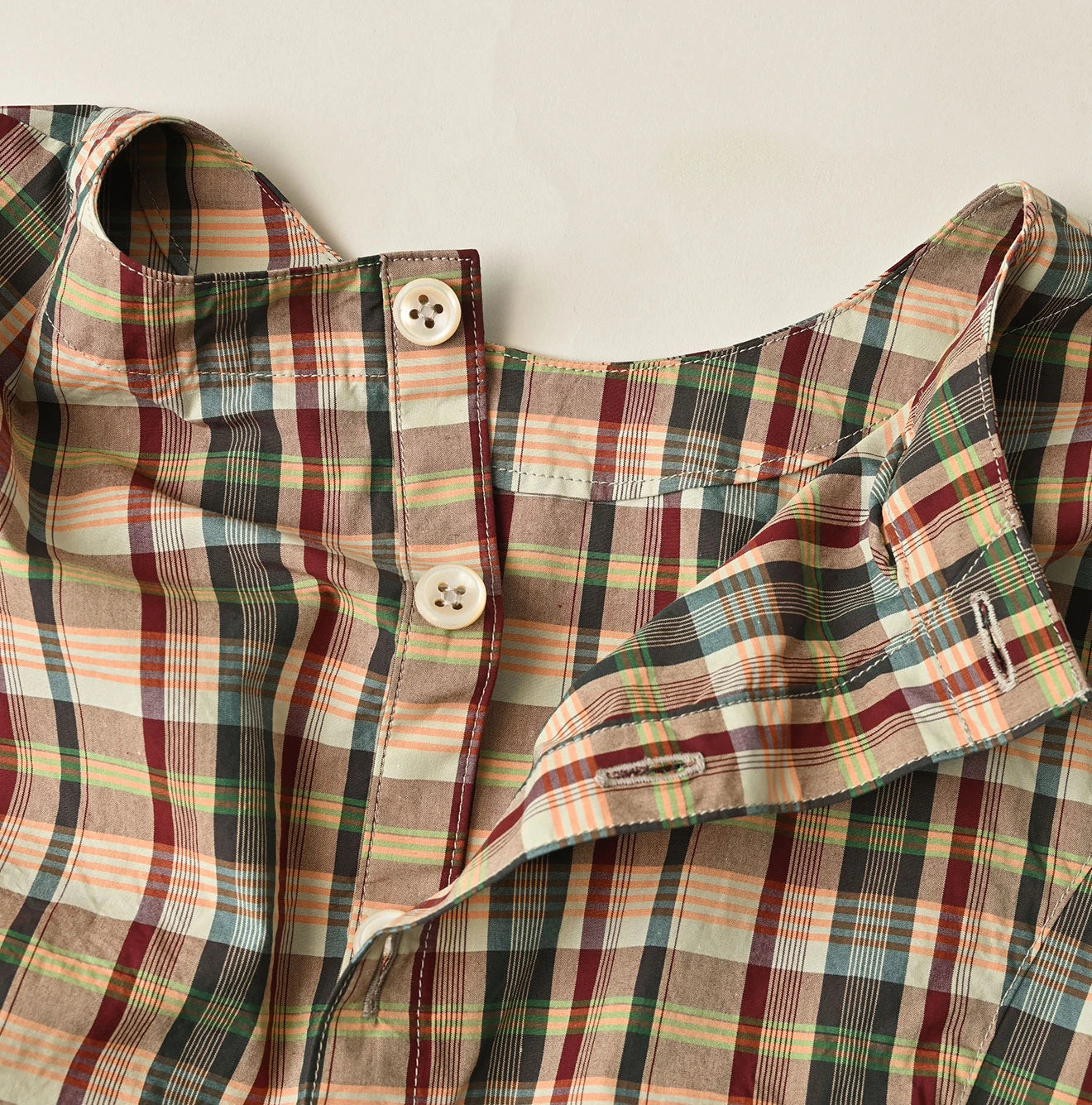 45R Broadcloth Madras Wrap Dress - Image 28
