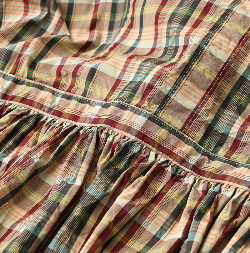 45R Broadcloth Madras Wrap Dress - Image 29