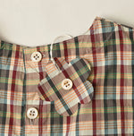 45R Broadcloth Madras Wrap Dress