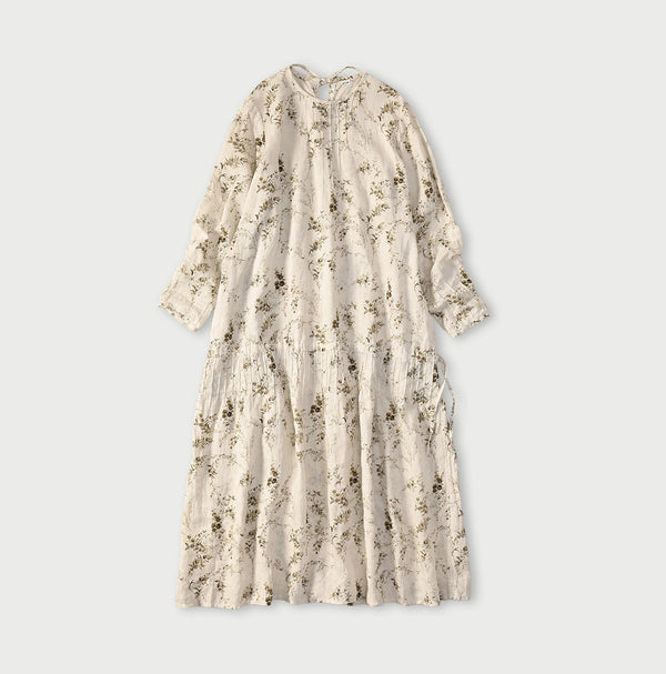 45R Linen Campanula Pintuck Dress