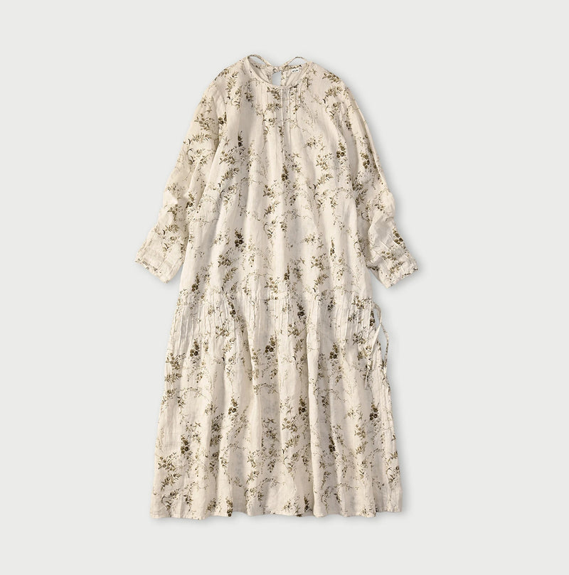 45R Linen Campanula Pintuck Dress - Image 2
