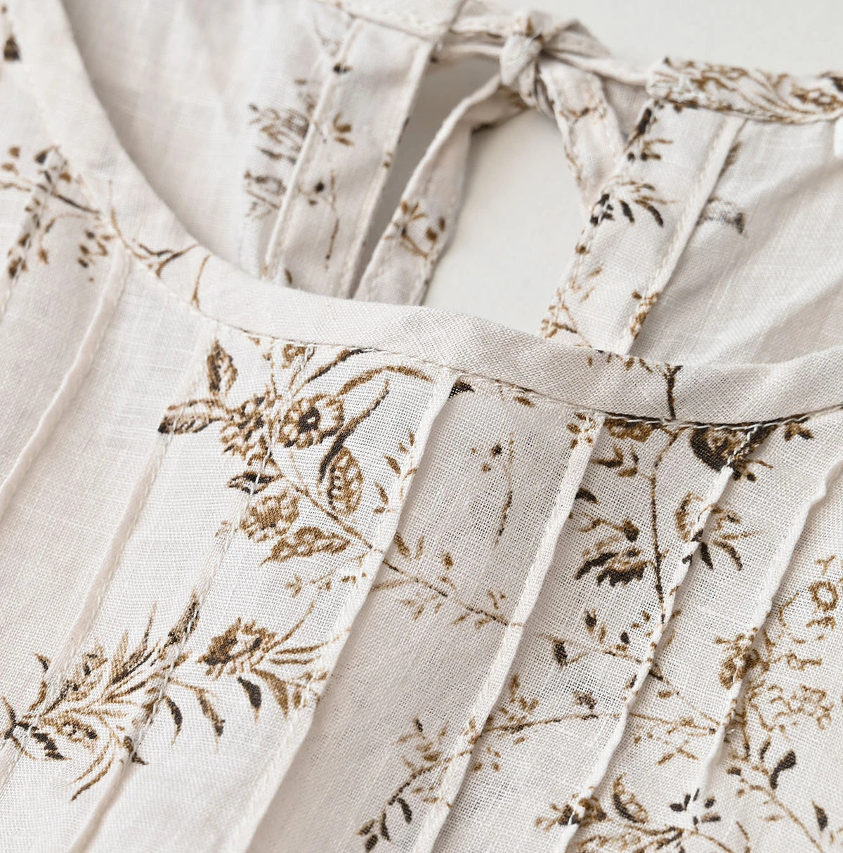 45R Linen Campanula Pintuck Dress