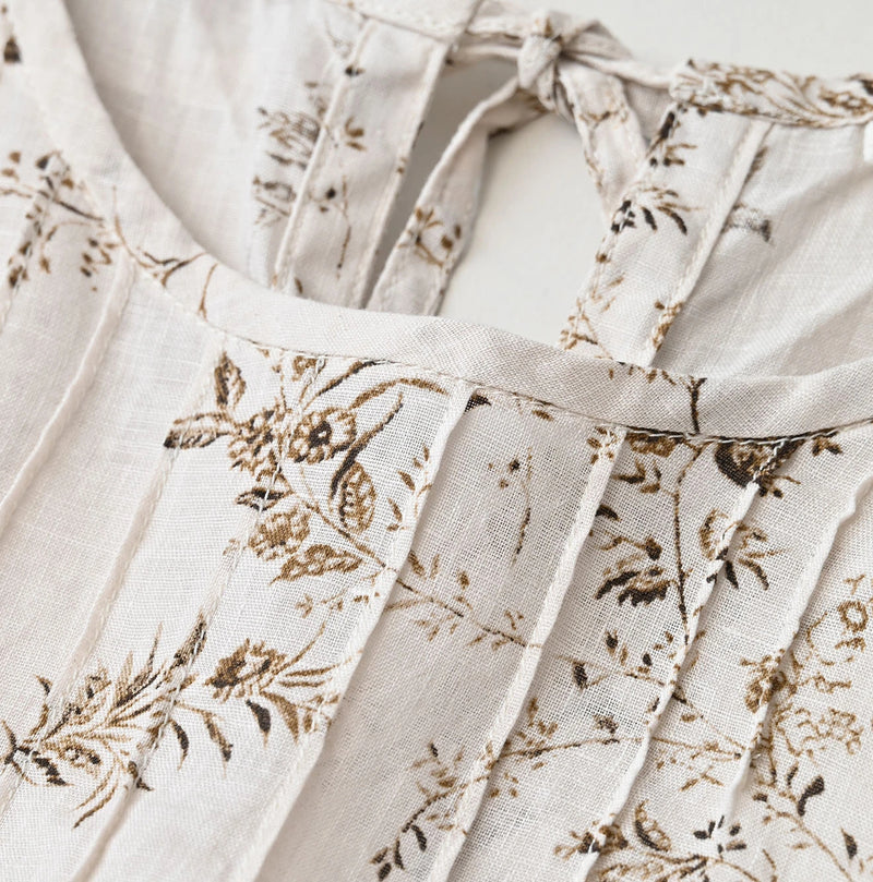 45R Linen Campanula Pintuck Dress - Image 18