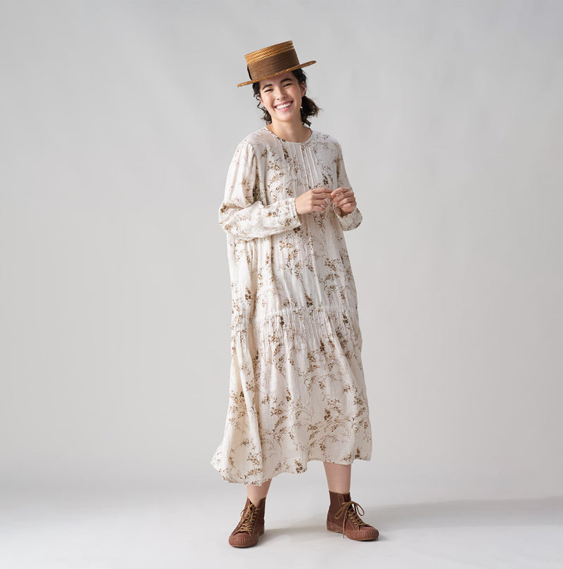 Linen Campanula Pintuck Dress - Image 3