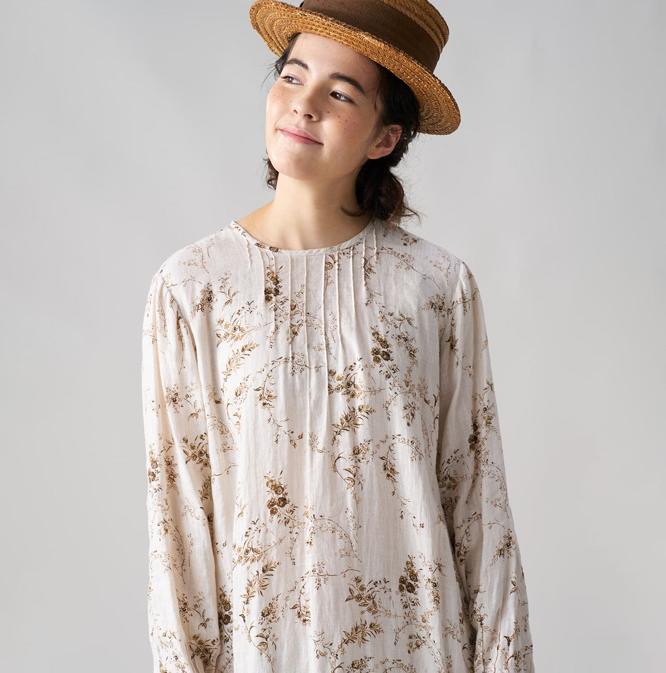 Linen Campanula Pintuck Dress - Image 4