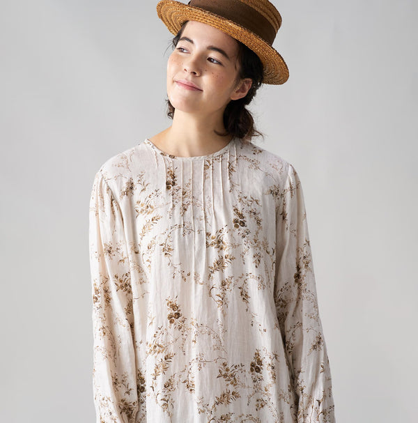 Linen Campanula Pintuck Dress