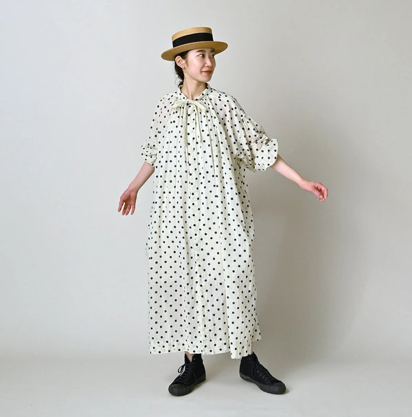 45R Gauze Polka Dot Wrap Skirt