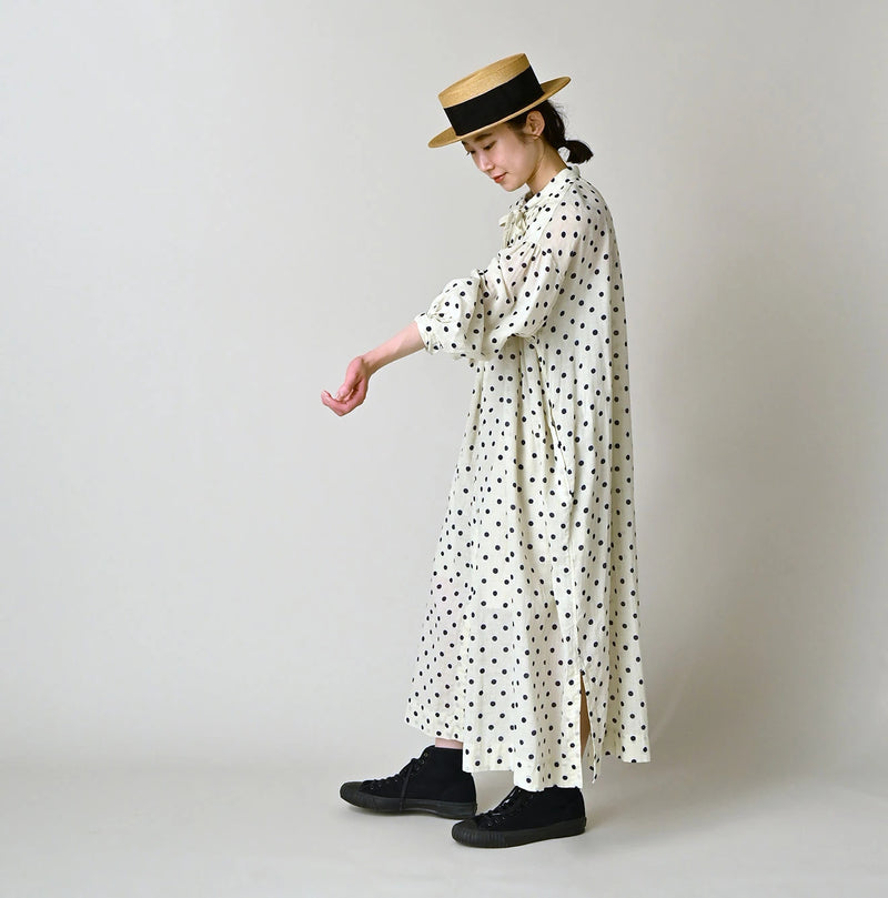 45R Gauze Polka Dot Wrap Skirt - Image 3