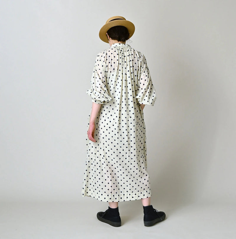 45R Gauze Polka Dot Wrap Skirt - Image 4