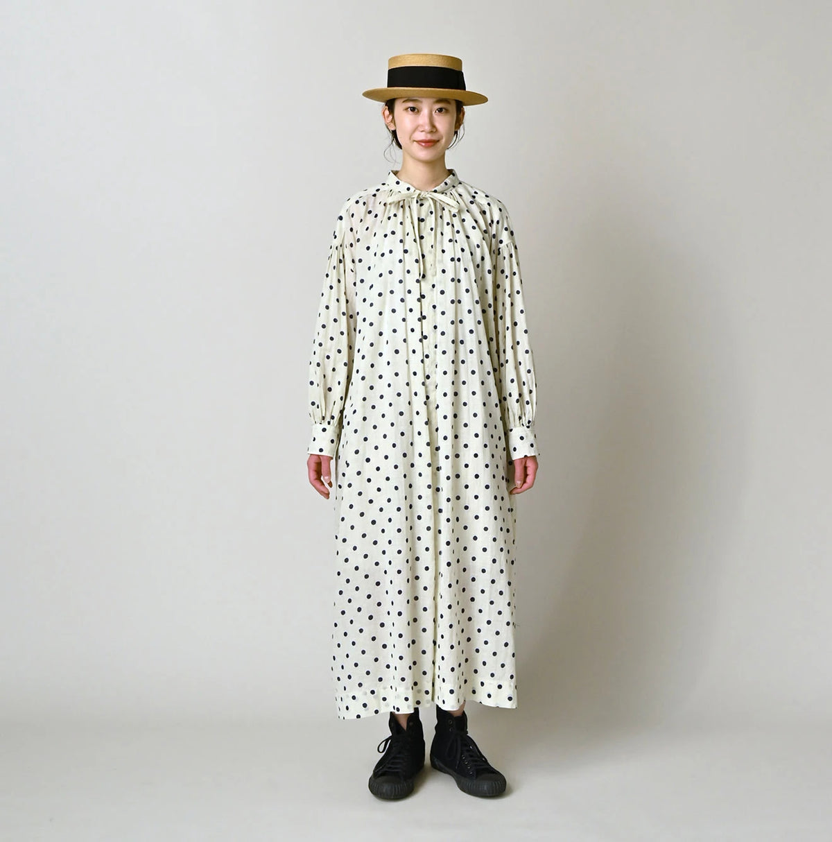 45R Gauze Polka Dot Wrap Skirt