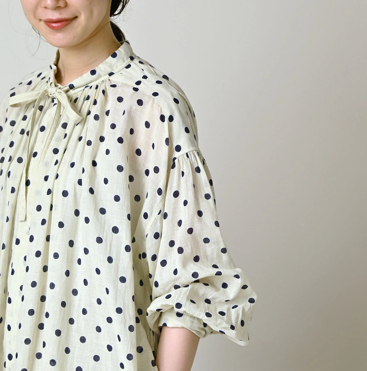 45R Gauze Polka Dot Wrap Skirt