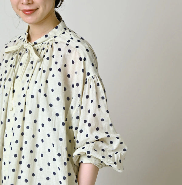 45R Gauze Polka Dot Wrap Skirt