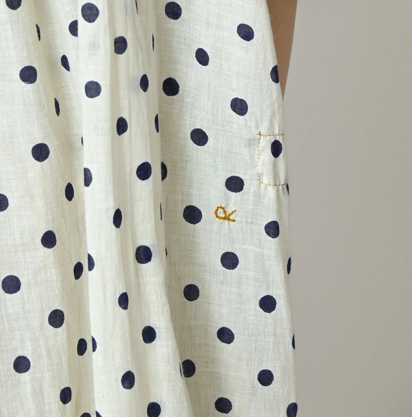 45R Gauze Polka Dot Wrap Skirt - Image 11