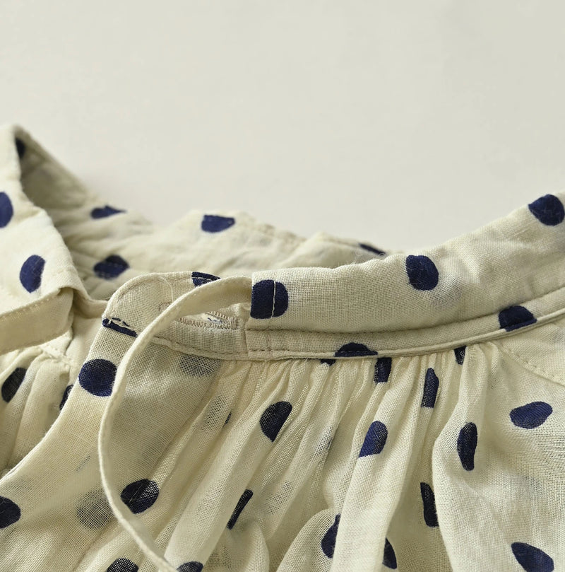 45R Gauze Polka Dot Wrap Skirt - Image 14
