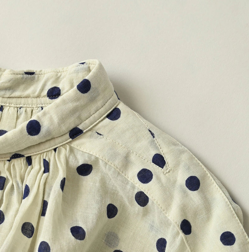 45R Gauze Polka Dot Wrap Skirt - Image 15