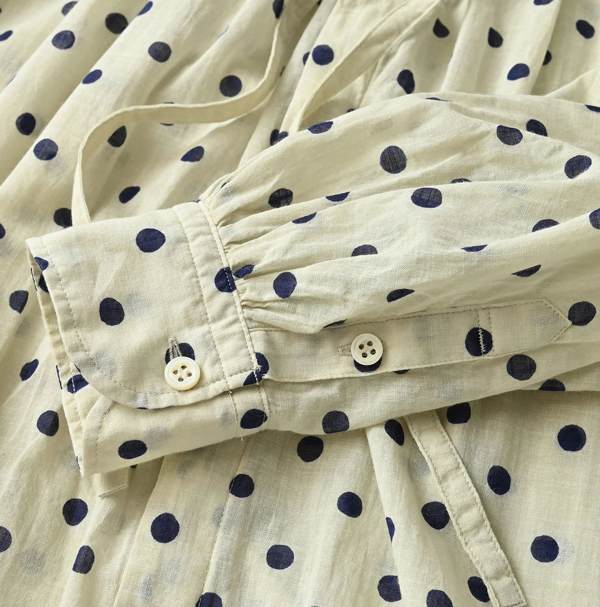 45R Gauze Polka Dot Wrap Skirt