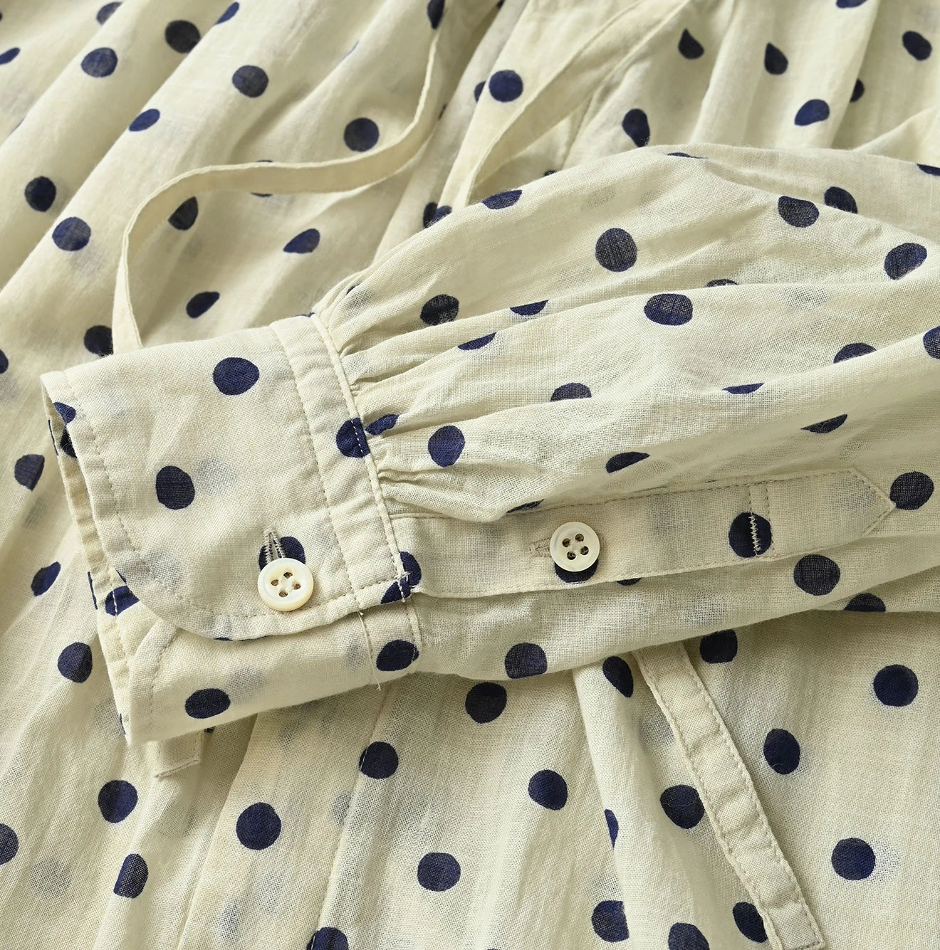 45R Gauze Polka Dot Wrap Skirt - Image 18