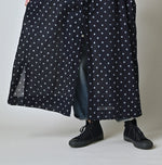 45R Indigo Gauze Polka Dot Coupe Smock Dress