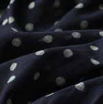 45R Indigo Gauze Polka Dot Coupe Smock Dress