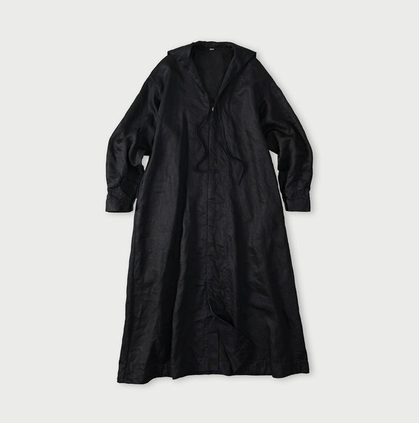 Indigo Linen Sateen Sailor Dress