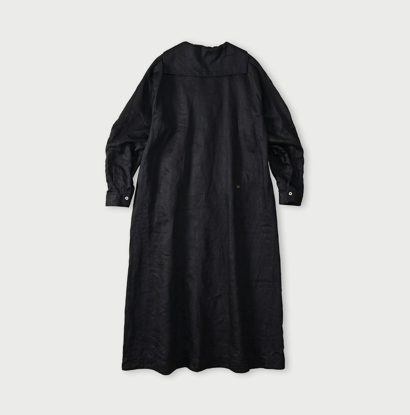 Indigo Linen Sateen Sailor Dress - Image 12
