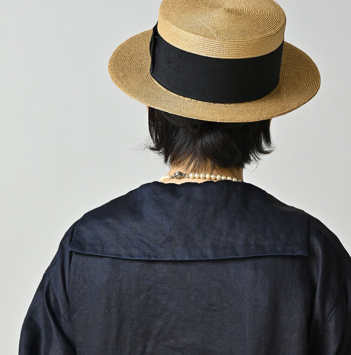 Indigo Linen Sateen Sailor Dress
