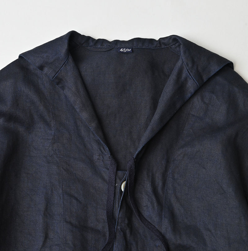 Indigo Linen Sateen Sailor Dress - Image 13