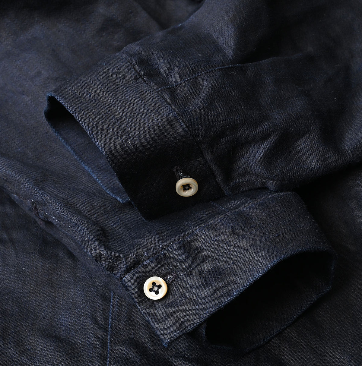 Indigo Linen Sateen Sailor Dress
