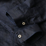 Indigo Linen Sateen Sailor Dress