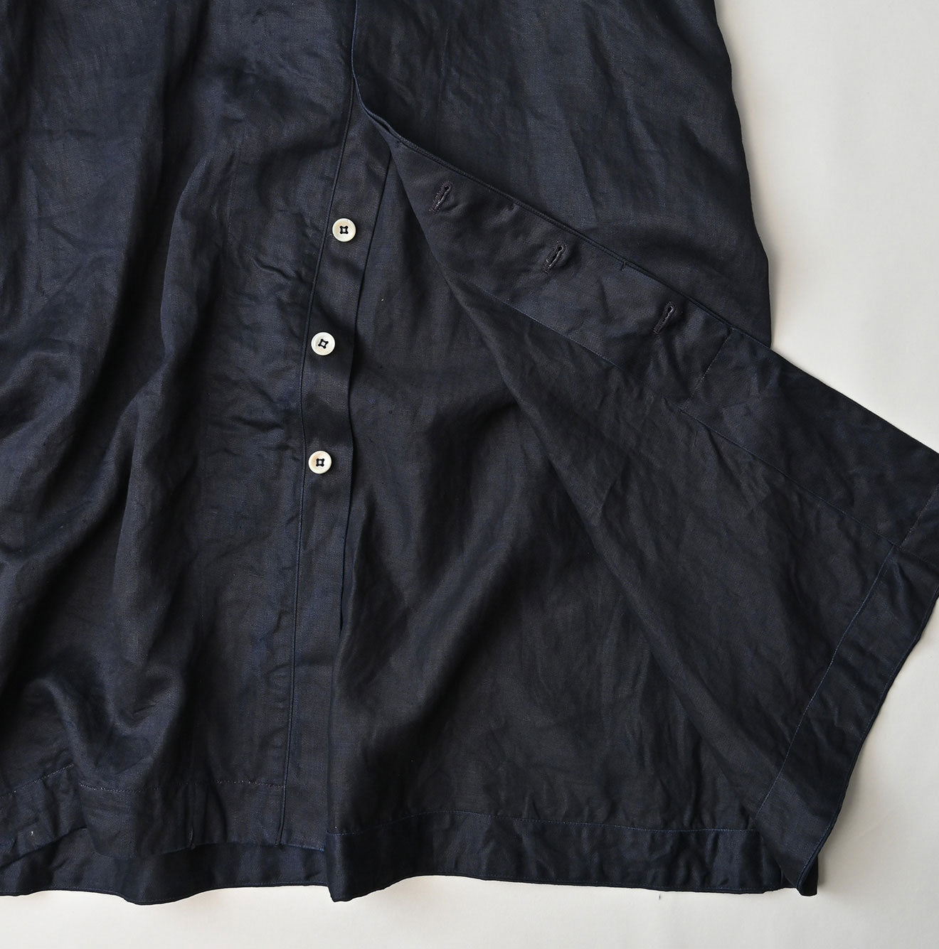 Indigo Linen Sateen Sailor Dress - Image 17