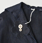Indigo Linen Sateen Sailor Dress