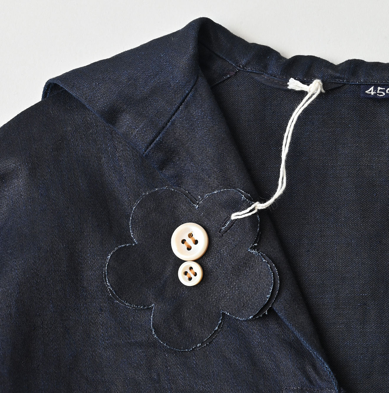 Indigo Linen Sateen Sailor Dress