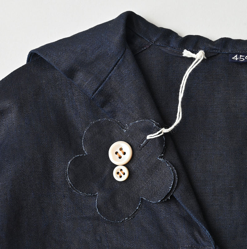 Indigo Linen Sateen Sailor Dress - Image 19