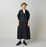 Indigo Linen Sateen Sailor Dress