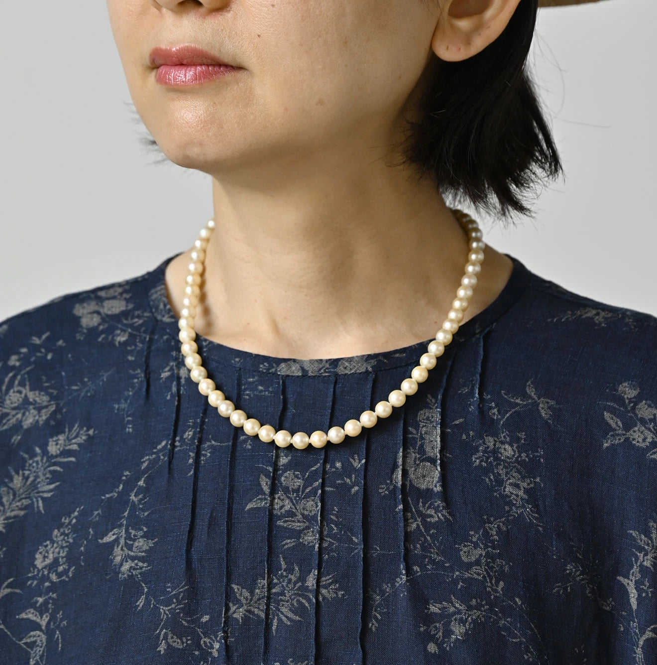 45R Indigo Linen Campanula Pintuck Dress - Image 7