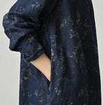 45R Indigo Linen Campanula Pintuck Dress