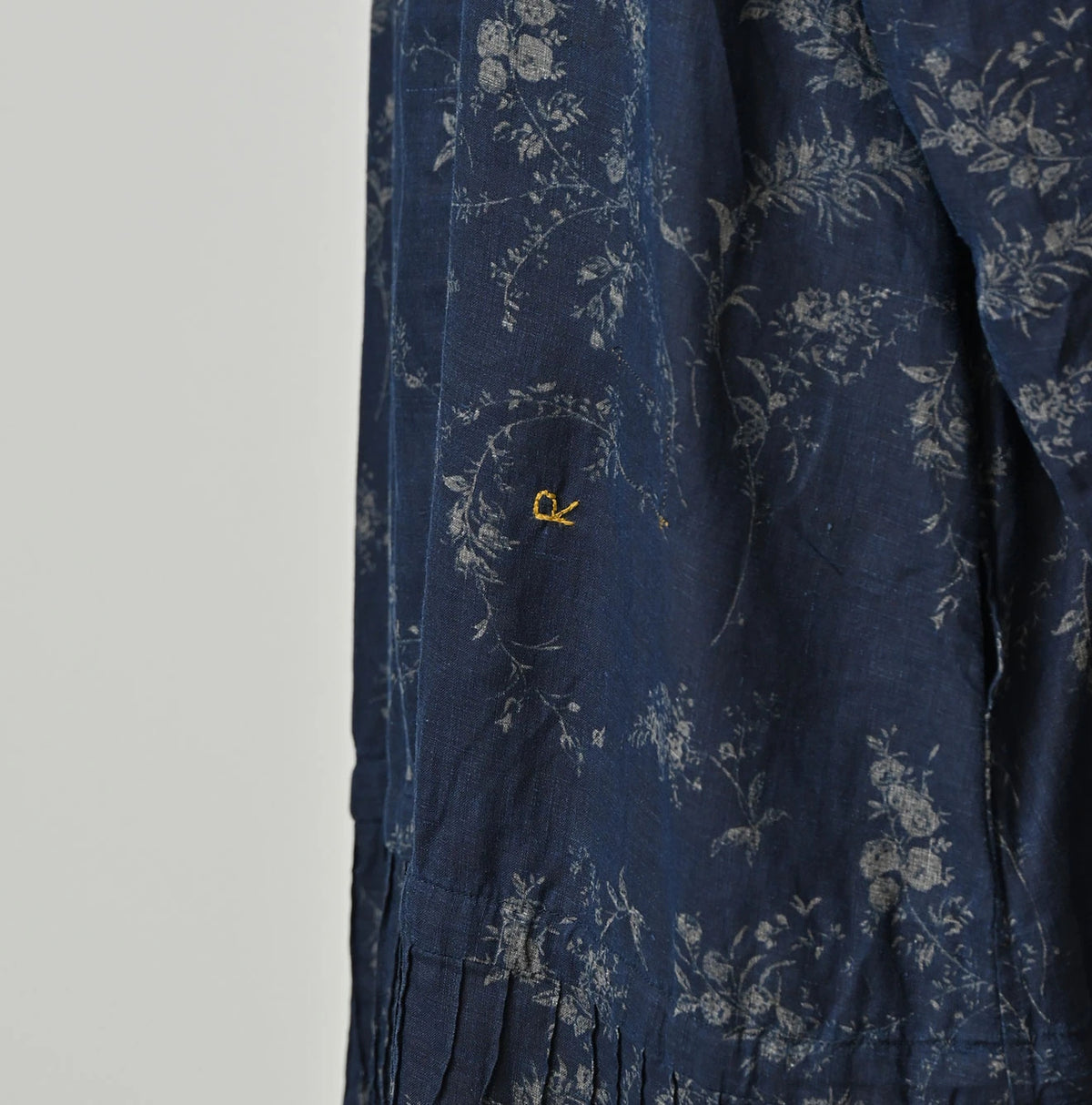 45R Indigo Linen Campanula Pintuck Dress