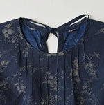 45R Indigo Linen Campanula Pintuck Dress