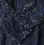 45R Indigo Linen Campanula Pintuck Dress