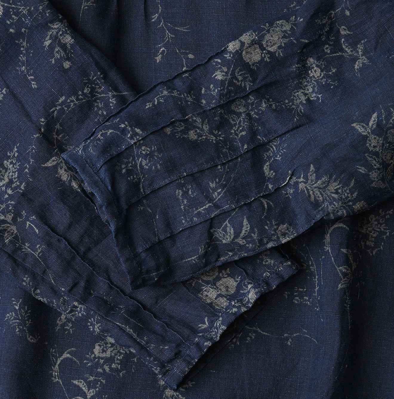 45R Indigo Linen Campanula Pintuck Dress - Image 16