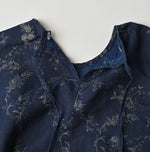 45R Indigo Linen Campanula Pintuck Dress