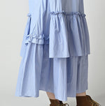 45R Broadcloth Mix Tiered Dress