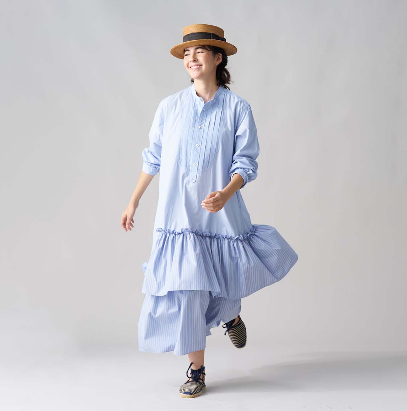 Broadcloth Mix Tiered Dress - Image 2