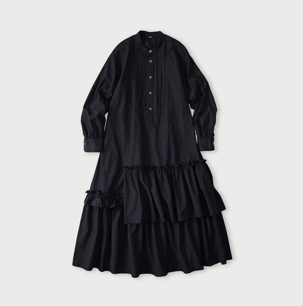 45R Indigo Batiste Tiered M-Dress