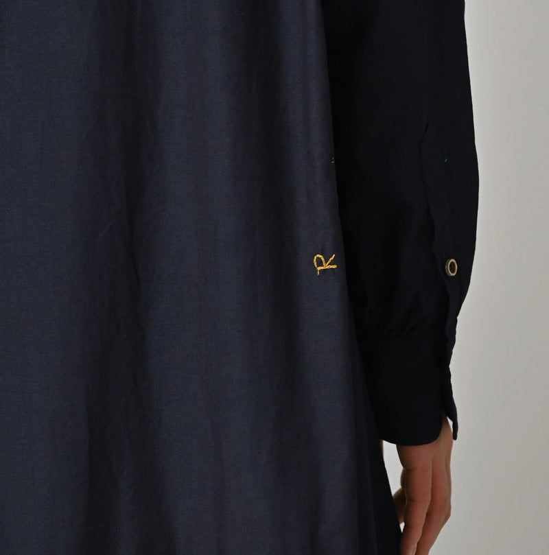45R Indigo Batiste Tiered M-Dress - Image 10