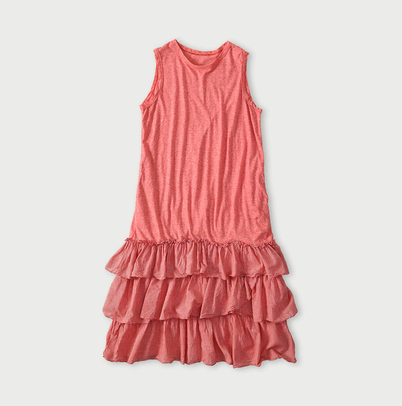 45R Plain Weave x Jersey Frilled Dress - Image 2